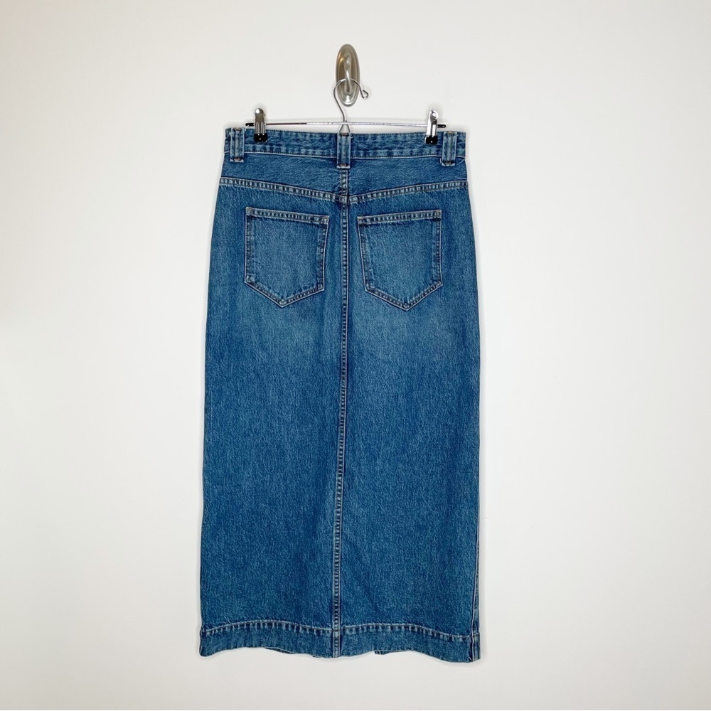 Khaite Neer Jean Denim Midi Skirt Size 29 - Picture 3 of 10